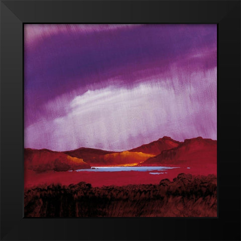 AUTUMN LAKE Black Modern Wood Framed Art Print by Lee, Spencer