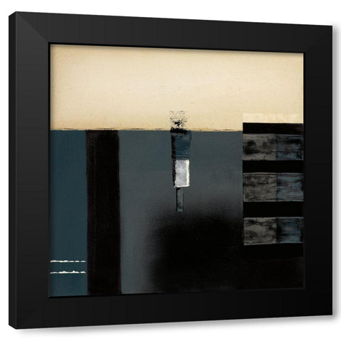 MIDNIGHT BLUES I Black Modern Wood Framed Art Print with Double Matting by Carter, Brad