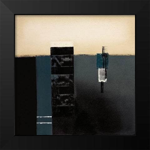 MIDNIGHT BLUES II Black Modern Wood Framed Art Print by Carter, Brad