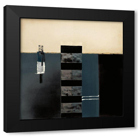 MIDNIGHT BLUES III Black Modern Wood Framed Art Print by Carter, Brad
