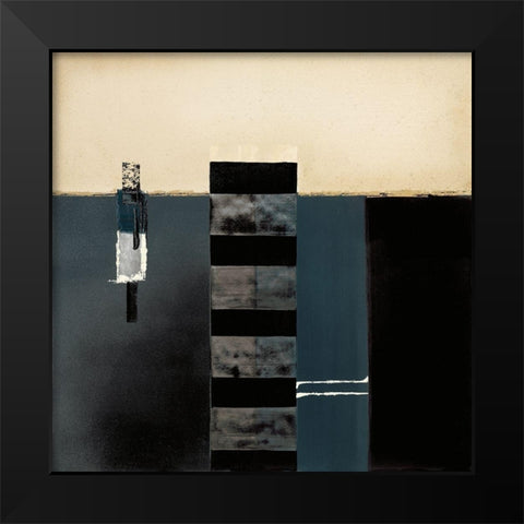 MIDNIGHT BLUES III Black Modern Wood Framed Art Print by Carter, Brad