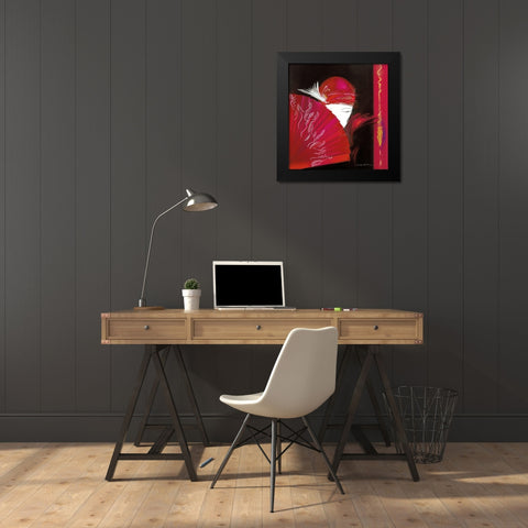 GEMINI II Black Modern Wood Framed Art Print by Robertson, Marilyn