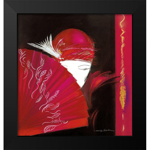 GEMINI II Black Modern Wood Framed Art Print by Robertson, Marilyn