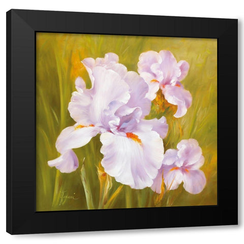 SPRING FLAIR I Black Modern Wood Framed Art Print by Fasani
