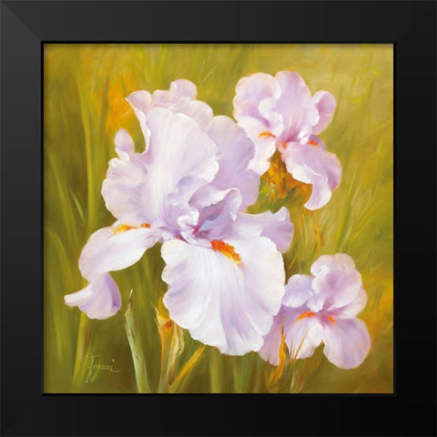 SPRING FLAIR I Black Modern Wood Framed Art Print by Fasani