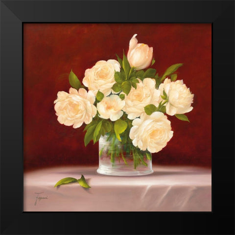 BOUQUET OF ROSES I Black Modern Wood Framed Art Print by Fasani