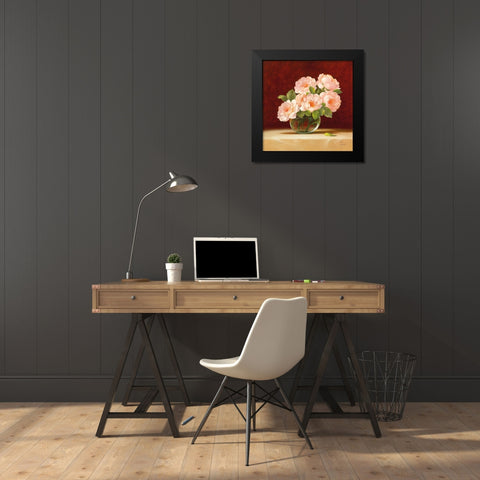 BOUQUET OF ROSES II Black Modern Wood Framed Art Print by Fasani