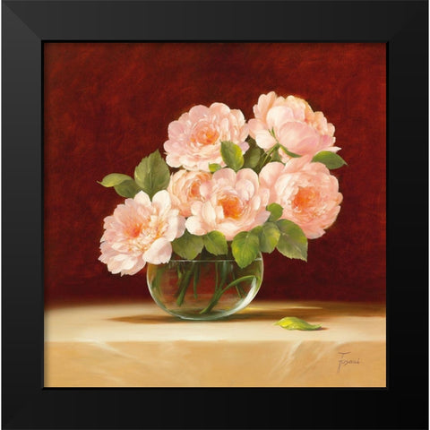 BOUQUET OF ROSES II Black Modern Wood Framed Art Print by Fasani