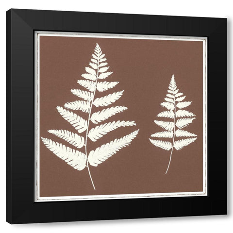 MOCCA FERN II Black Modern Wood Framed Art Print by Design Show