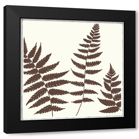 MOCCA FERN III Black Modern Wood Framed Art Print by Design Show