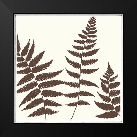 MOCCA FERN III Black Modern Wood Framed Art Print by Design Show