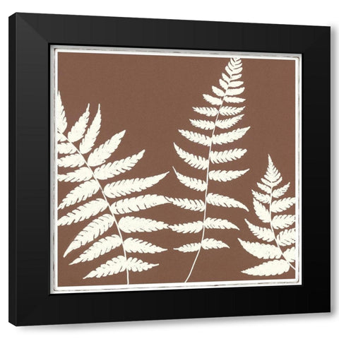 MOCCA FERN IV Black Modern Wood Framed Art Print with Double Matting by Design Show