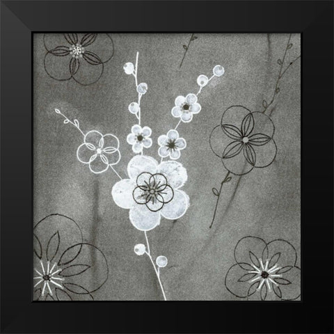 Secret Garden I Black Modern Wood Framed Art Print by Design Show