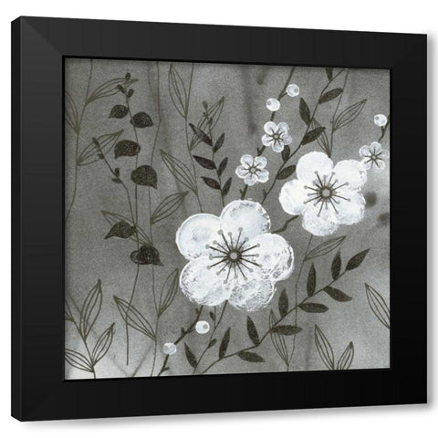 Secret Garden II Black Modern Wood Framed Art Print by Design Show