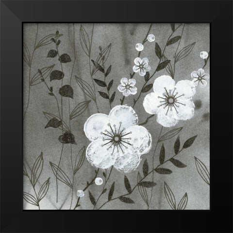 Secret Garden II Black Modern Wood Framed Art Print by Design Show