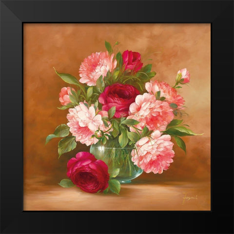 FESTIVE BOUQUET I Black Modern Wood Framed Art Print by Fasani