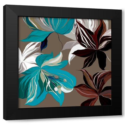 Alstroemeria II Black Modern Wood Framed Art Print with Double Matting by Scaffardi, Sally