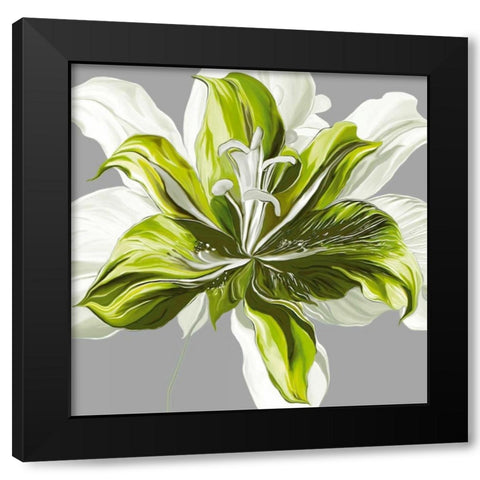 Spring Greens I Black Modern Wood Framed Art Print by Scaffardi, Sally