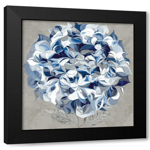 Elegant Hydrageas I Black Modern Wood Framed Art Print by Scaffardi, Sally