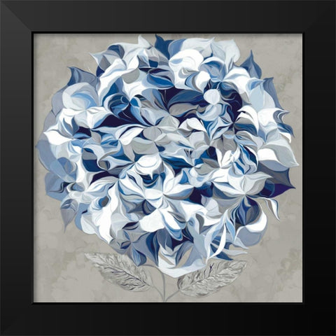 Elegant Hydrageas I Black Modern Wood Framed Art Print by Scaffardi, Sally