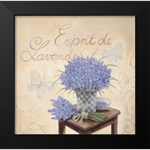 Esprit De Lavande Black Modern Wood Framed Art Print by Moore, Linda