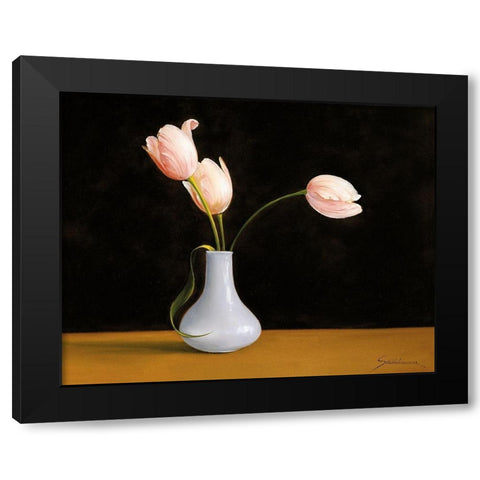 CONTRAST I Black Modern Wood Framed Art Print by Schoelnhammer, Heinz