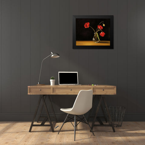 CONTRAST II Black Modern Wood Framed Art Print by Schoelnhammer, Heinz