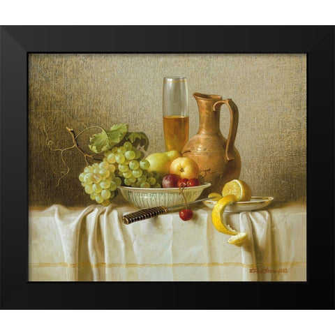 Still-Life WITH PITCHER Black Modern Wood Framed Art Print by Belkovskij, Igor