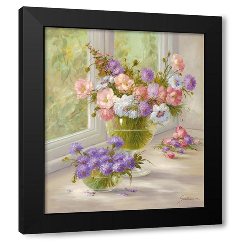 SUNDAY MORNING Black Modern Wood Framed Art Print with Double Matting by Schoelnhammer, Heinz