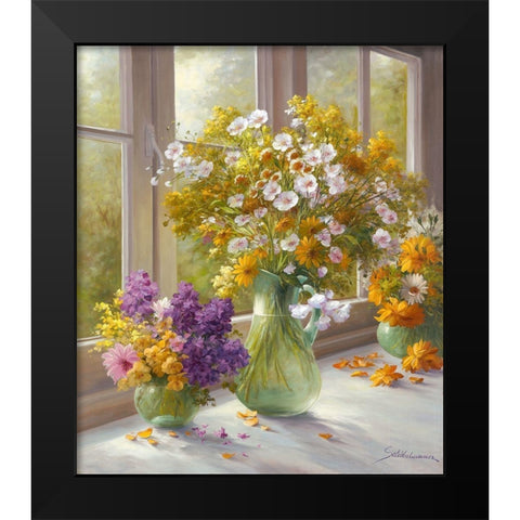 Sunny Afternoon Black Modern Wood Framed Art Print by Schoelnhammer, Heinz