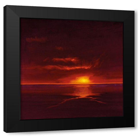 TROPICAL SUNSET I Black Modern Wood Framed Art Print by Lee, Spencer