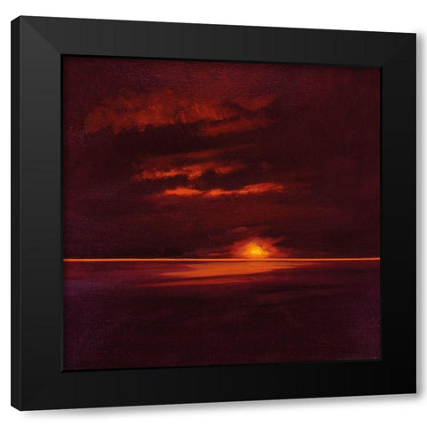 TROPICAL SUNSET II Black Modern Wood Framed Art Print with Double Matting by Lee, Spencer