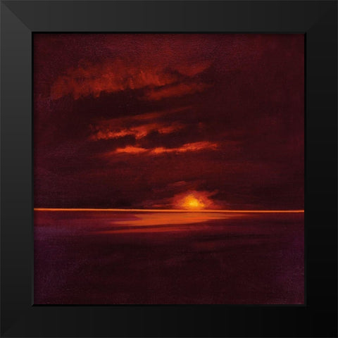 TROPICAL SUNSET II Black Modern Wood Framed Art Print by Lee, Spencer