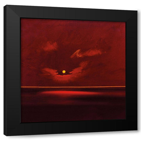 TROPICAL SUNSET III Black Modern Wood Framed Art Print with Double Matting by Lee, Spencer