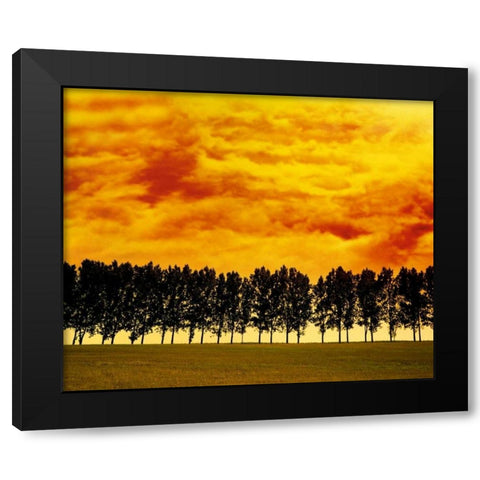 Afterglow I Black Modern Wood Framed Art Print with Double Matting by Weissing, Gerd