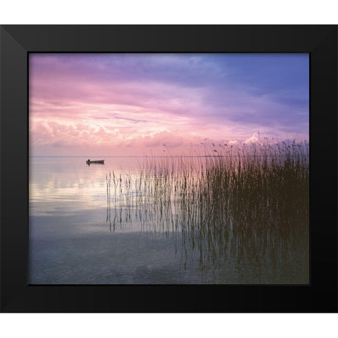 SETTING SUN II Black Modern Wood Framed Art Print by Weissing, Gerd