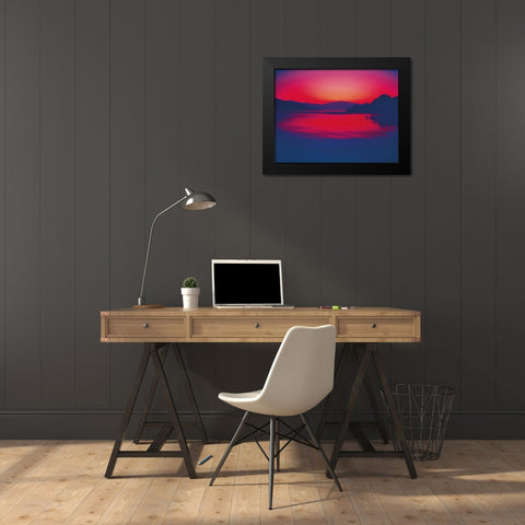 LAGO MAGGIORE I Black Modern Wood Framed Art Print by Weissing, Gerd
