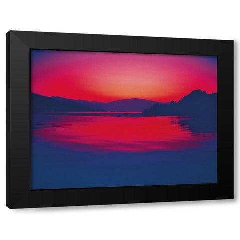 LAGO MAGGIORE I Black Modern Wood Framed Art Print by Weissing, Gerd