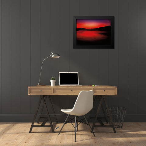 LAGO MAGGIORE II Black Modern Wood Framed Art Print by Weissing, Gerd