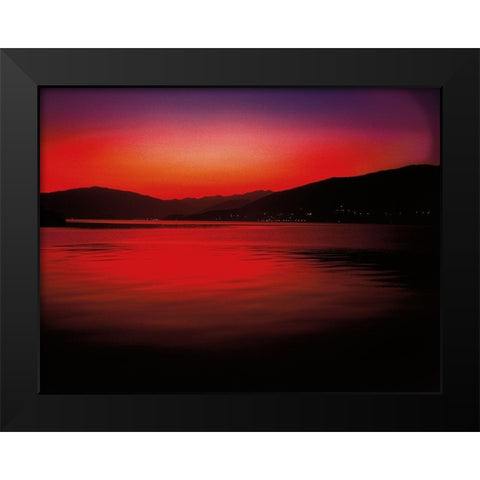 LAGO MAGGIORE II Black Modern Wood Framed Art Print by Weissing, Gerd
