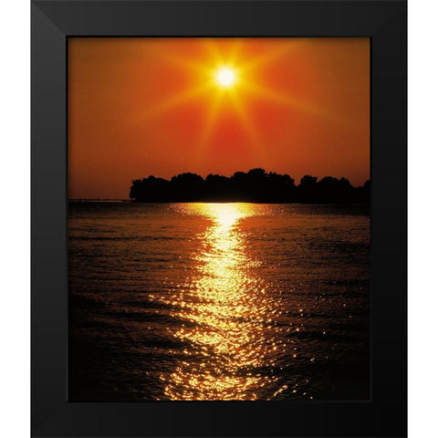 LAKE CONSTANCE Black Modern Wood Framed Art Print by Weissing, Gerd