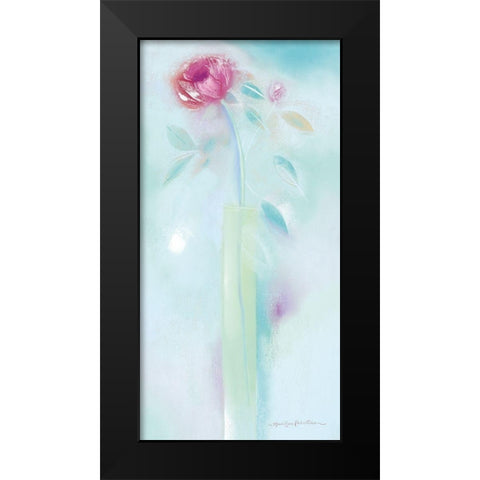 SINGLE SUMMER BLOOM II Black Modern Wood Framed Art Print by Robertson, Marilyn