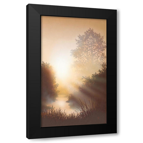 EARLY SPRING I Black Modern Wood Framed Art Print with Double Matting by Walsh, Peter