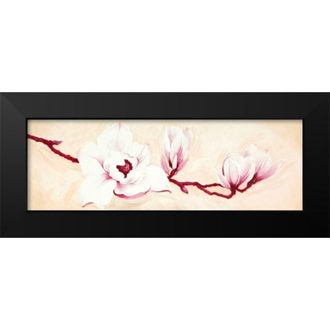 Magnolias I Black Modern Wood Framed Art Print by Verdonck, Elisabeth