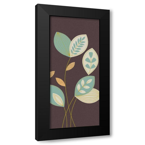 Blue Flutter I Black Modern Wood Framed Art Print with Double Matting by Design Show
