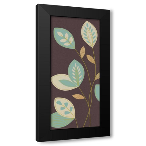 Blue Flutter II Black Modern Wood Framed Art Print with Double Matting by Design Show