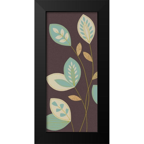 Blue Flutter II Black Modern Wood Framed Art Print by Design Show