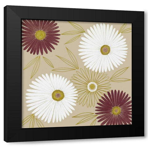 Flurry II Black Modern Wood Framed Art Print by Design Show