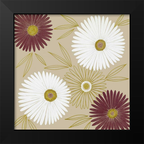 Flurry II Black Modern Wood Framed Art Print by Design Show