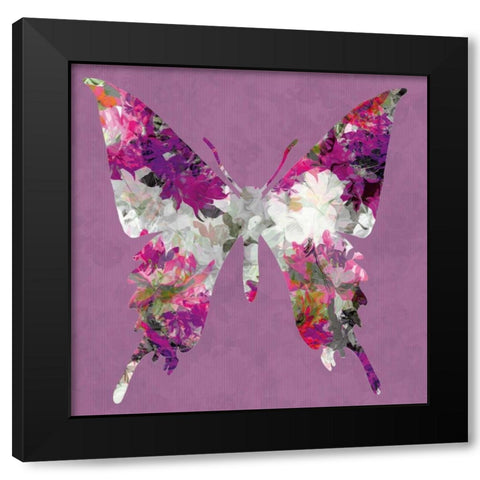 Butterfly Black Modern Wood Framed Art Print by Scaffardi, Sally